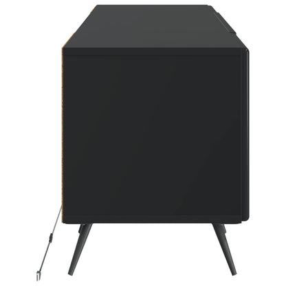 LED TV Cabinet Black Engineered Wood