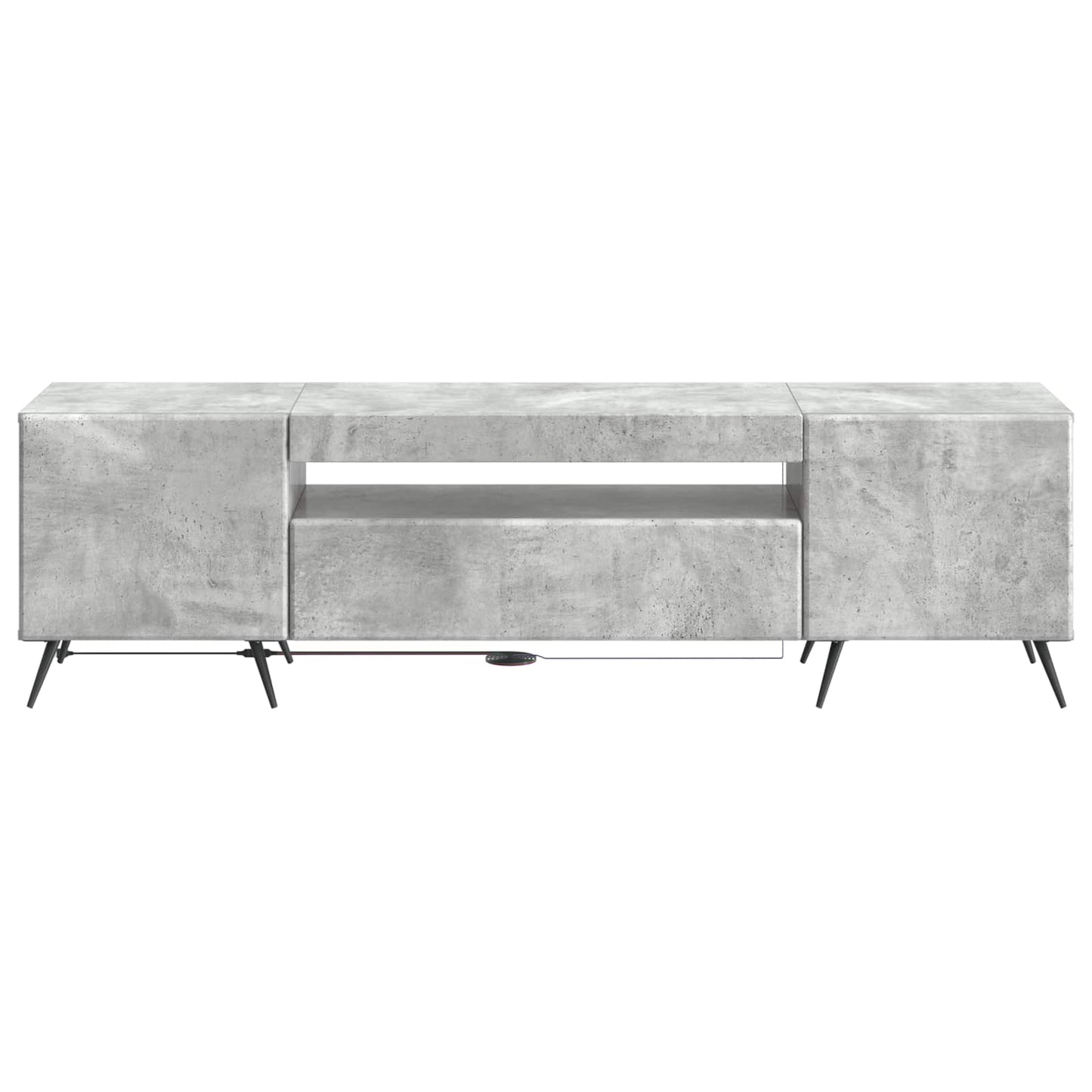 LED TV Cabinet Concrete Grey Engineered Wood