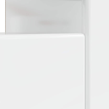 LED TV Cabinet High Gloss White Engineered Wood