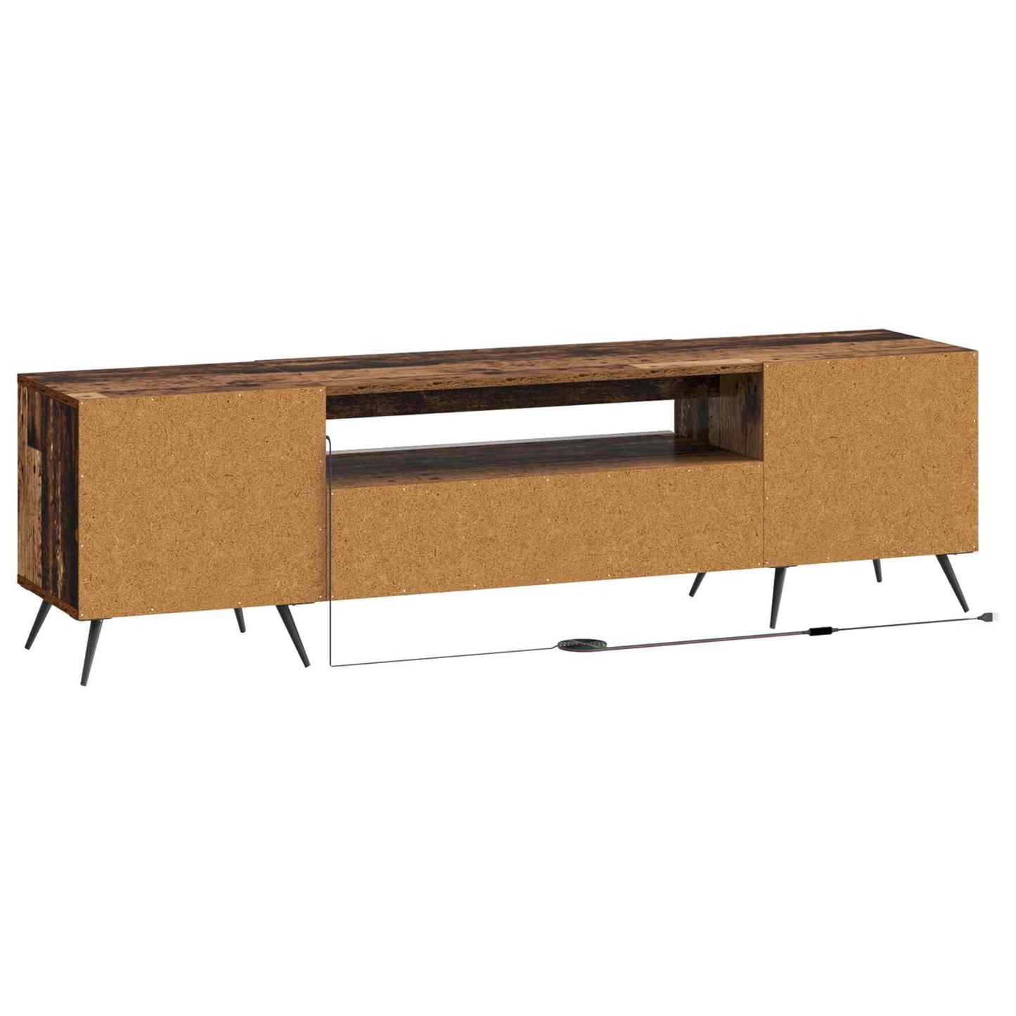 LED TV Cabinet Old Wood Engineered Wood