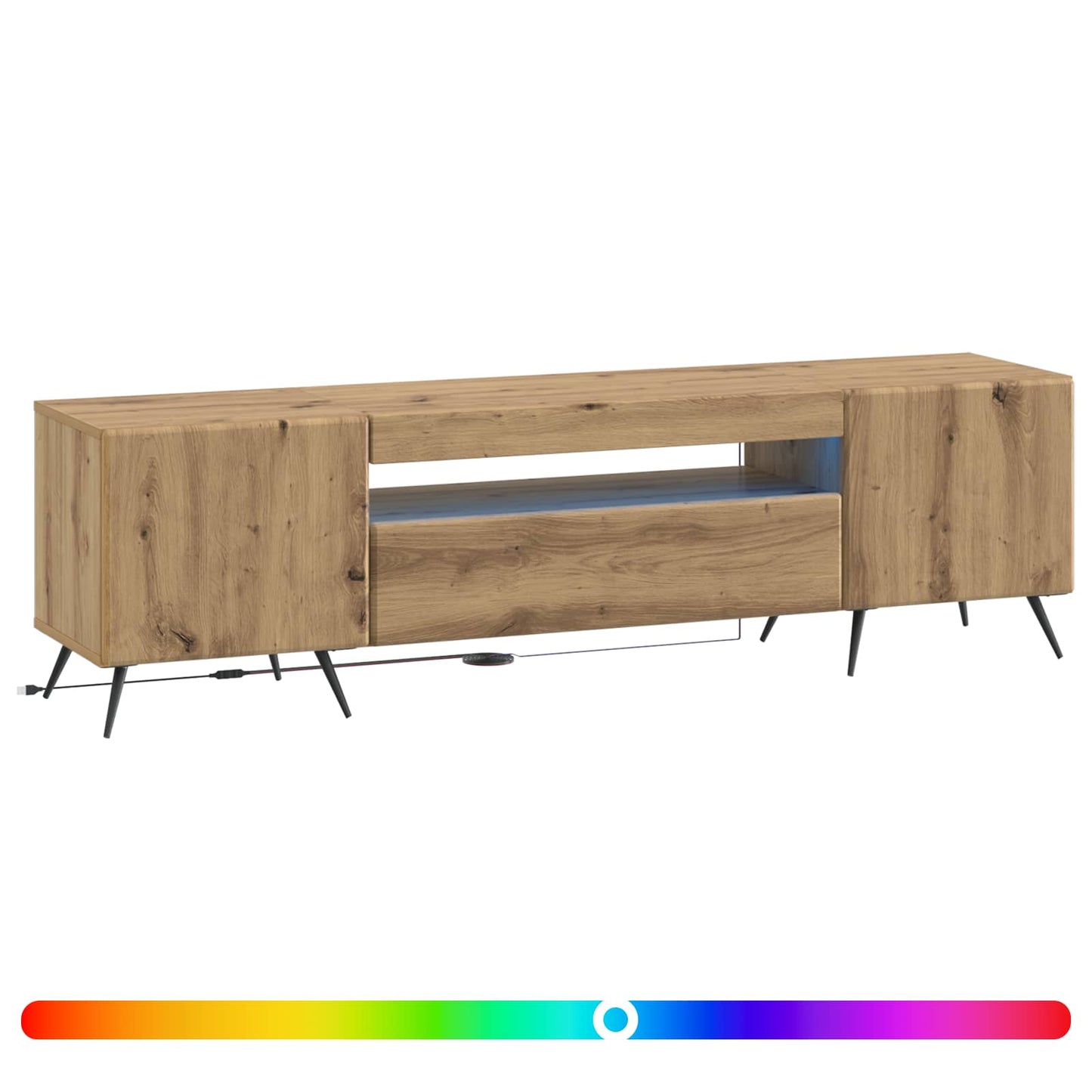 LED TV Cabinet Artisan Oak Engineered Wood