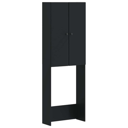 Toilet Cabinet BREDA Black 66 x 25.5 x 190 cm Engineered Wood