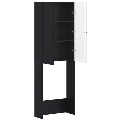 Toilet Cabinet BREDA Black 66 x 25.5 x 190 cm Engineered Wood