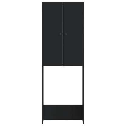 Toilet Cabinet BREDA Black 66 x 25.5 x 190 cm Engineered Wood
