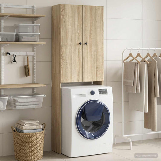 Toilet Cabinet BREDA Sonoma Oak 66 x 25.5 x 190 cm