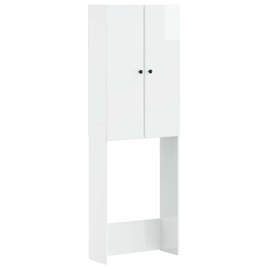 Toilet Cabinet BREDA High Gloss White 66 x 25.5 x 190 cm