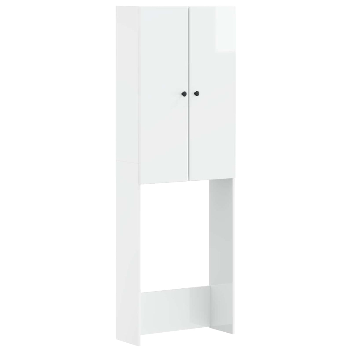 Toilet Cabinet BREDA High Gloss White 66 x 25.5 x 190 cm