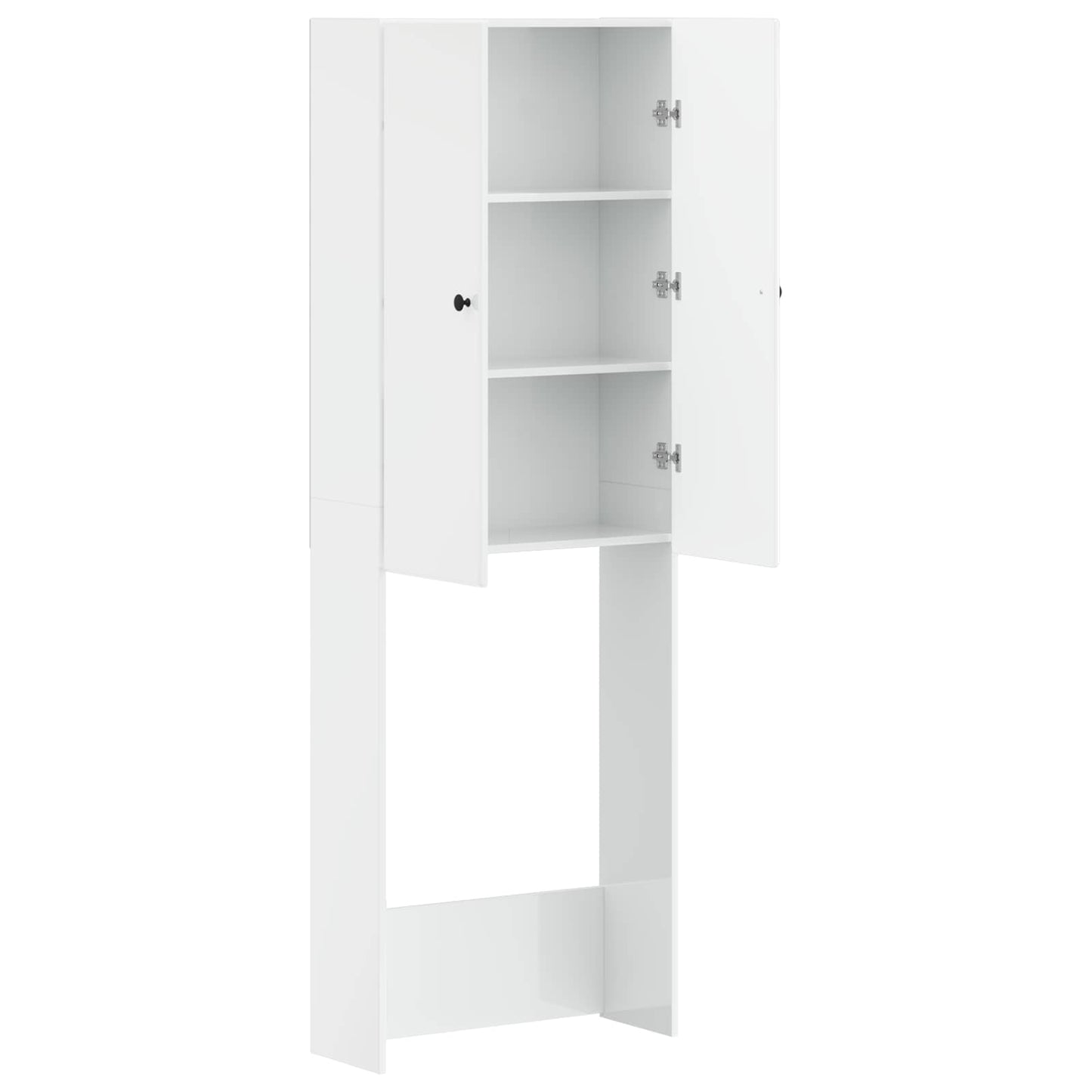 Toilet Cabinet BREDA High Gloss White 66 x 25.5 x 190 cm