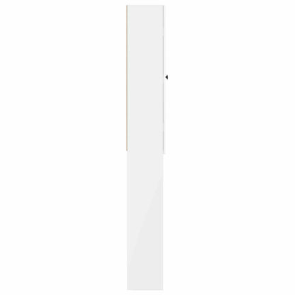 Toilet Cabinet BREDA High Gloss White 66 x 25.5 x 190 cm