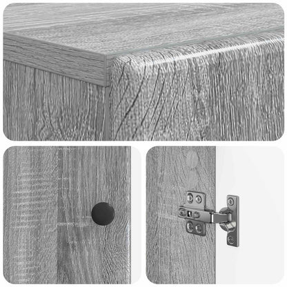 Toilet Cabinet BREDA Grey Sonoma 66 x 25.5 x 190 cm