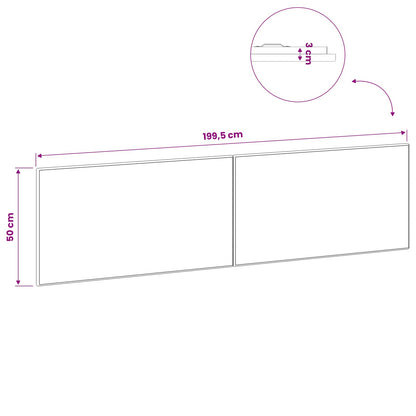 Wall-Mounted Headboard BREDA Concrete Grey Engineered Wood