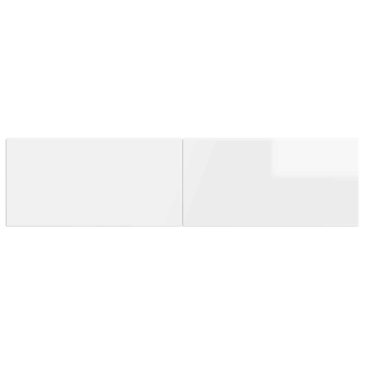 Wall-Mounted Headboard BREDA High Gloss White Engineered Wood