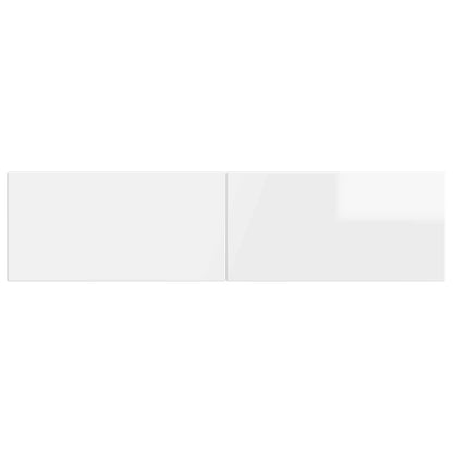 Wall-Mounted Headboard BREDA High Gloss White Engineered Wood