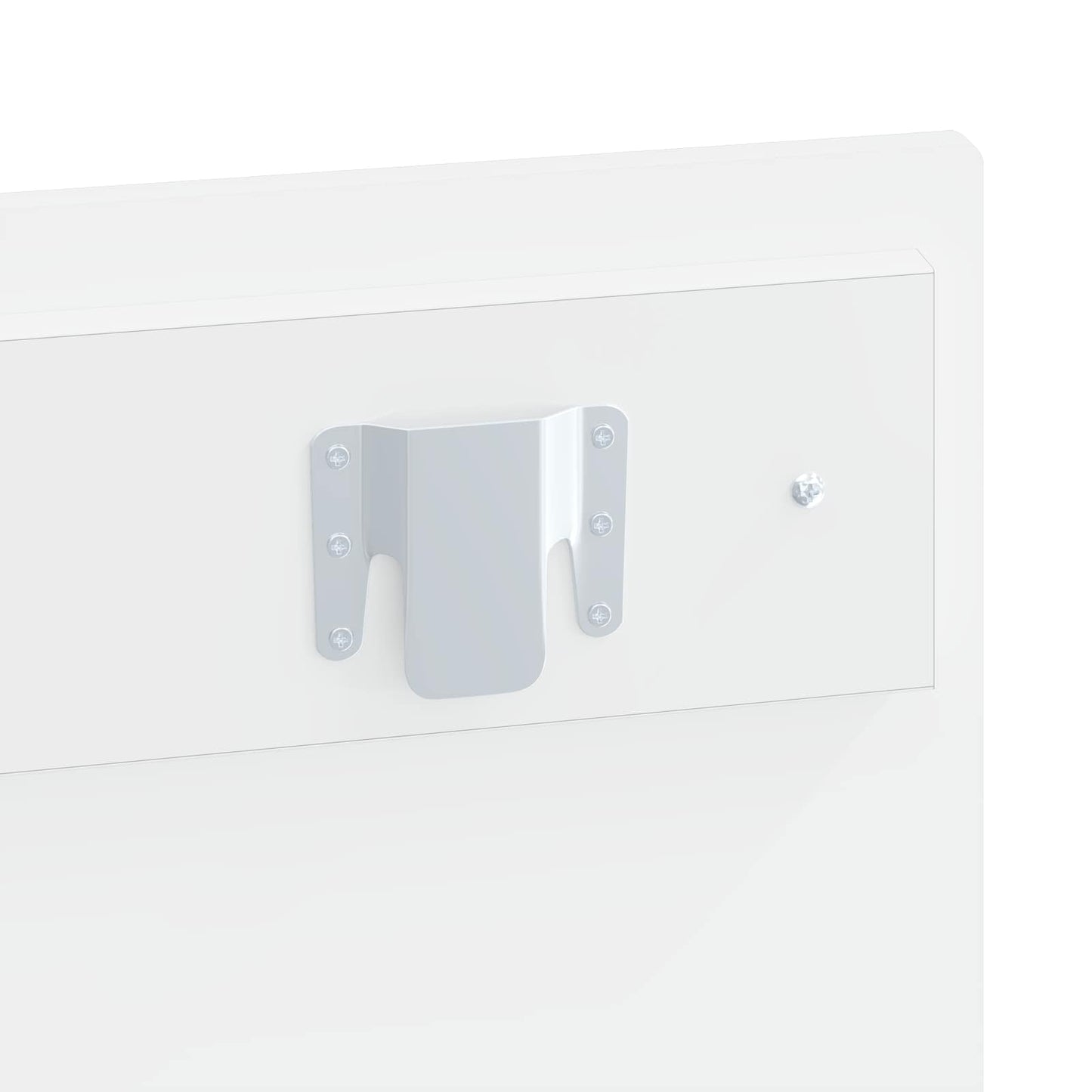 Wall-Mounted Headboard BREDA High Gloss White Engineered Wood