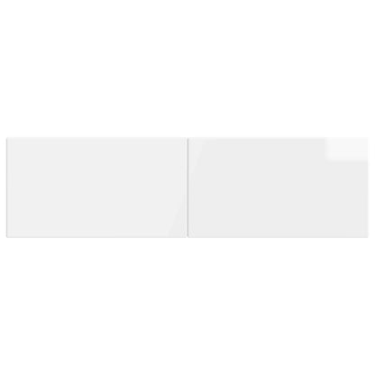 Wall-Mounted Headboard BREDA High Gloss White Engineered Wood