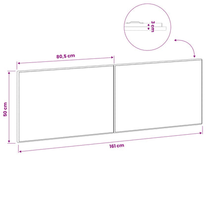 Wall-Mounted Headboard BREDA Black Engineered Wood