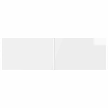 Wall-Mounted Headboard BREDA High Gloss White Engineered Wood