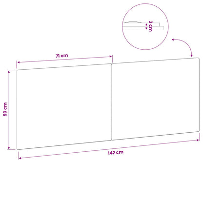 Wall-Mounted Headboard BREDA Black Engineered Wood