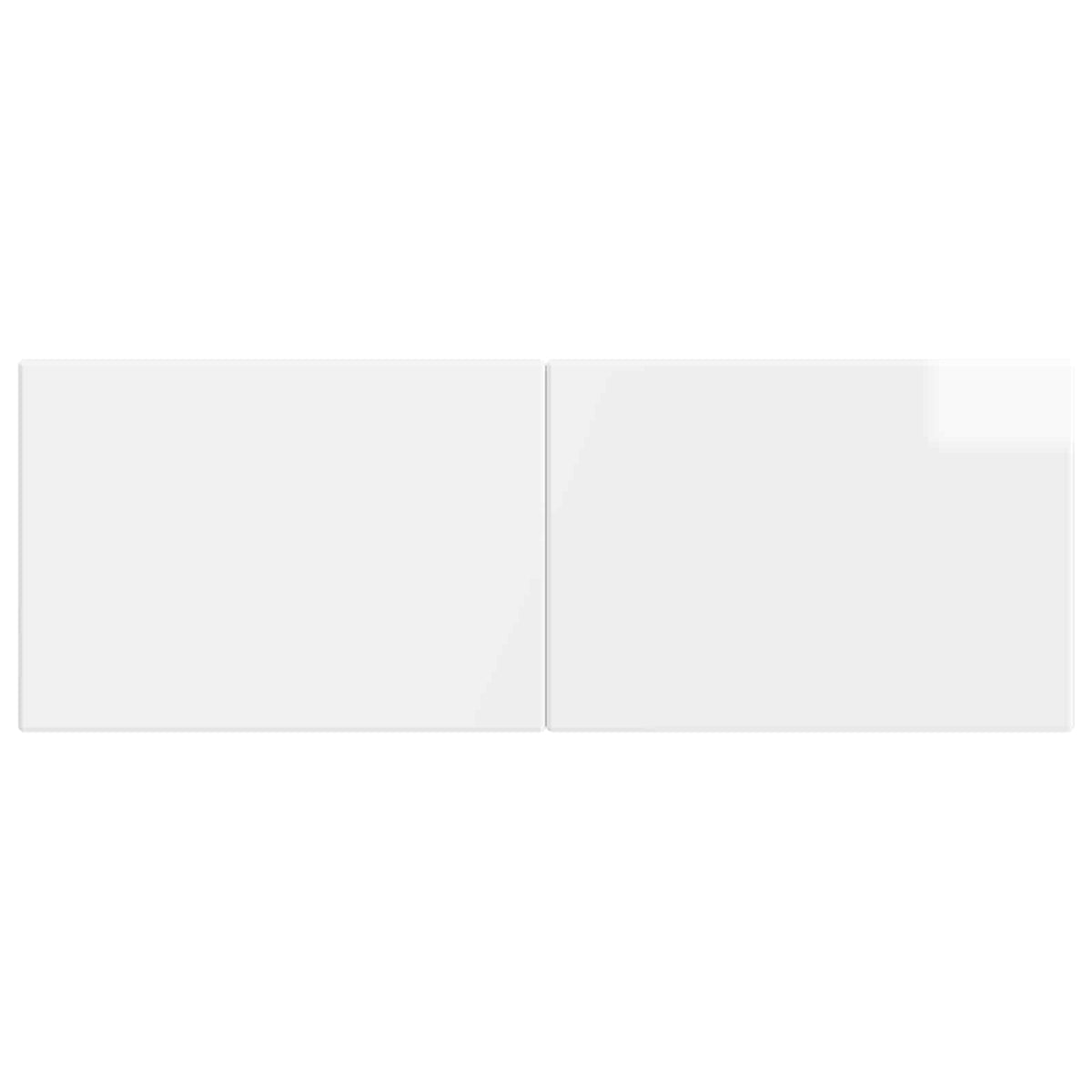 Wall-Mounted Headboard BREDA High Gloss White Engineered Wood
