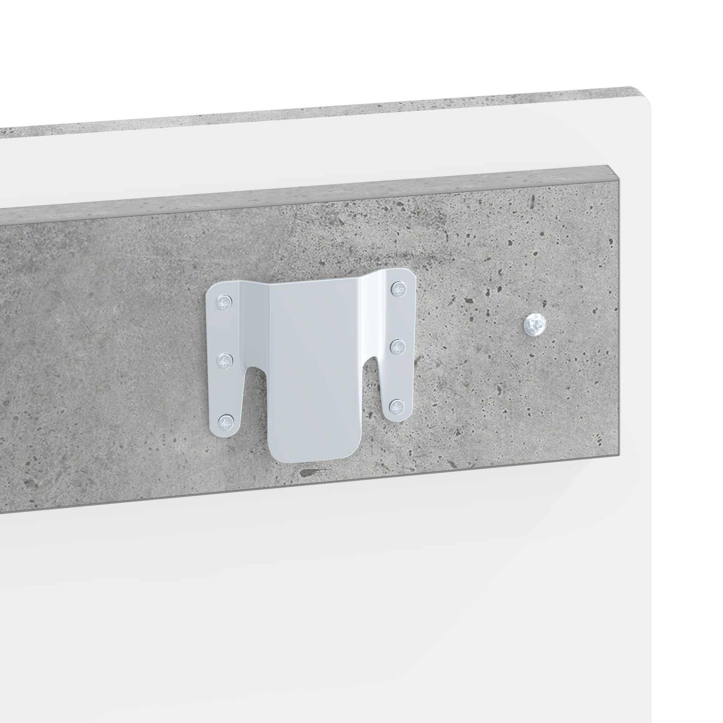 Wall-Mounted Headboard BREDA Concrete Grey Engineered Wood