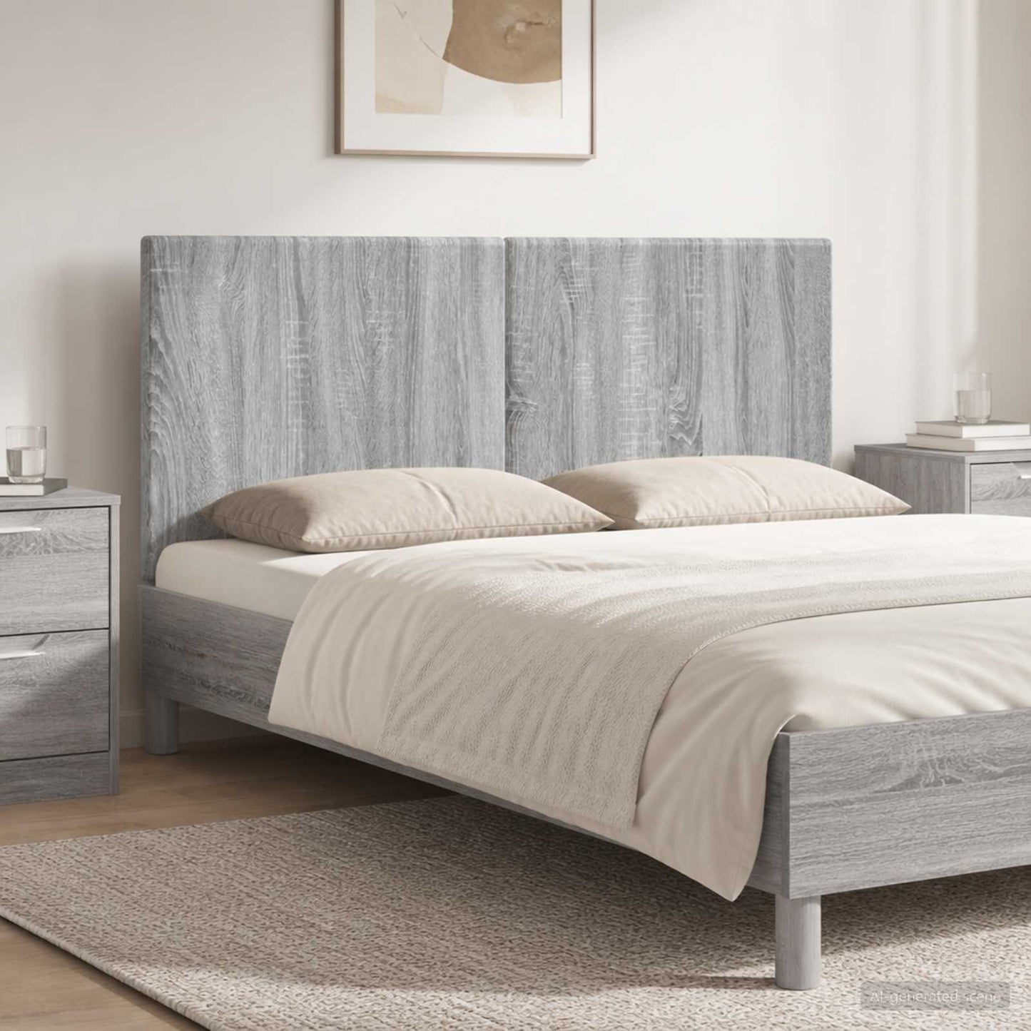 Wall-Mounted Headboard BREDA Grey Sonoma Engineered Wood