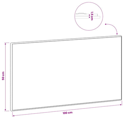 Wall-Mounted Headboard BREDA White Engineered Wood