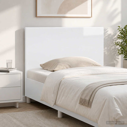 Wall-Mounted Headboard BREDA High Gloss White Engineered Wood