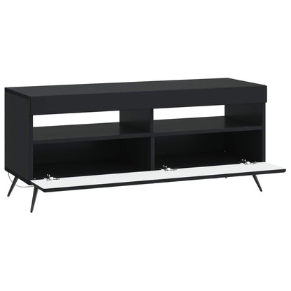 LED TV Cabinet Black Engineered Wood