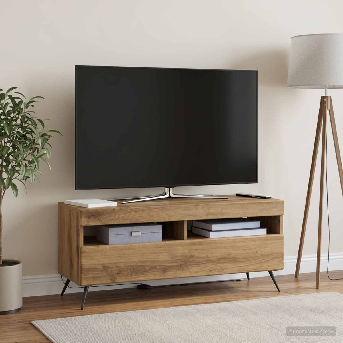 LED TV Cabinet Artisan Oak Engineered Wood