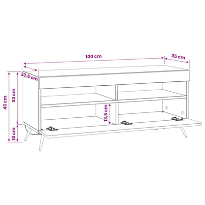 LED TV Cabinet Artisan Oak Engineered Wood