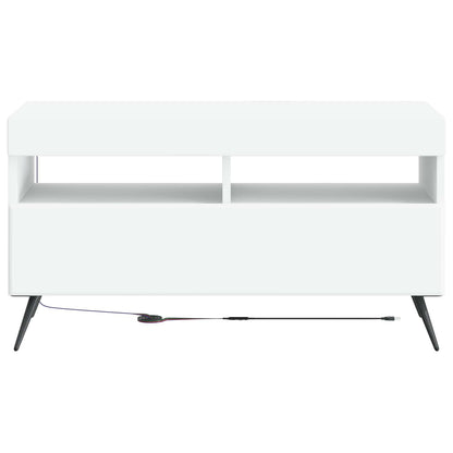 LED TV Cabinet White Engineered Wood