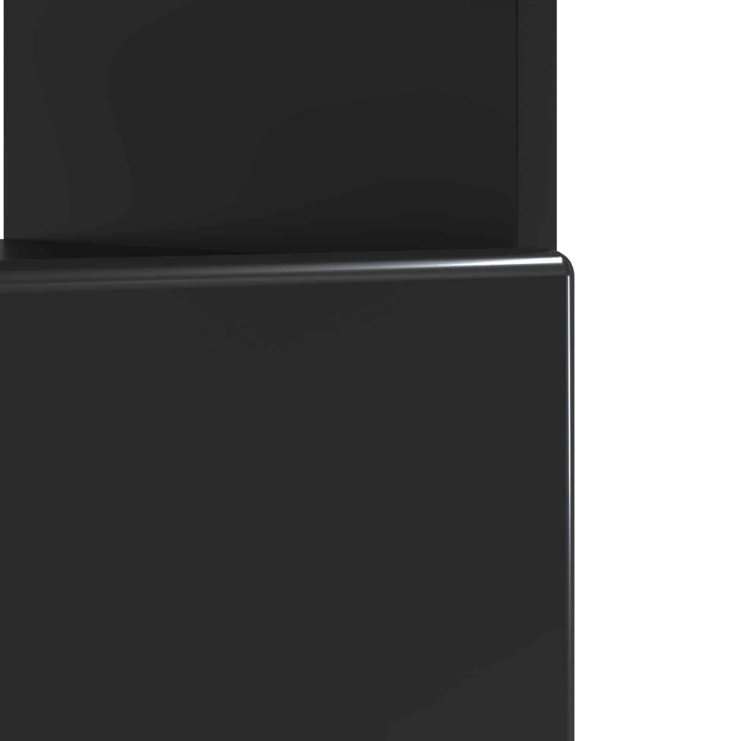 LED TV Cabinet Black Engineered Wood