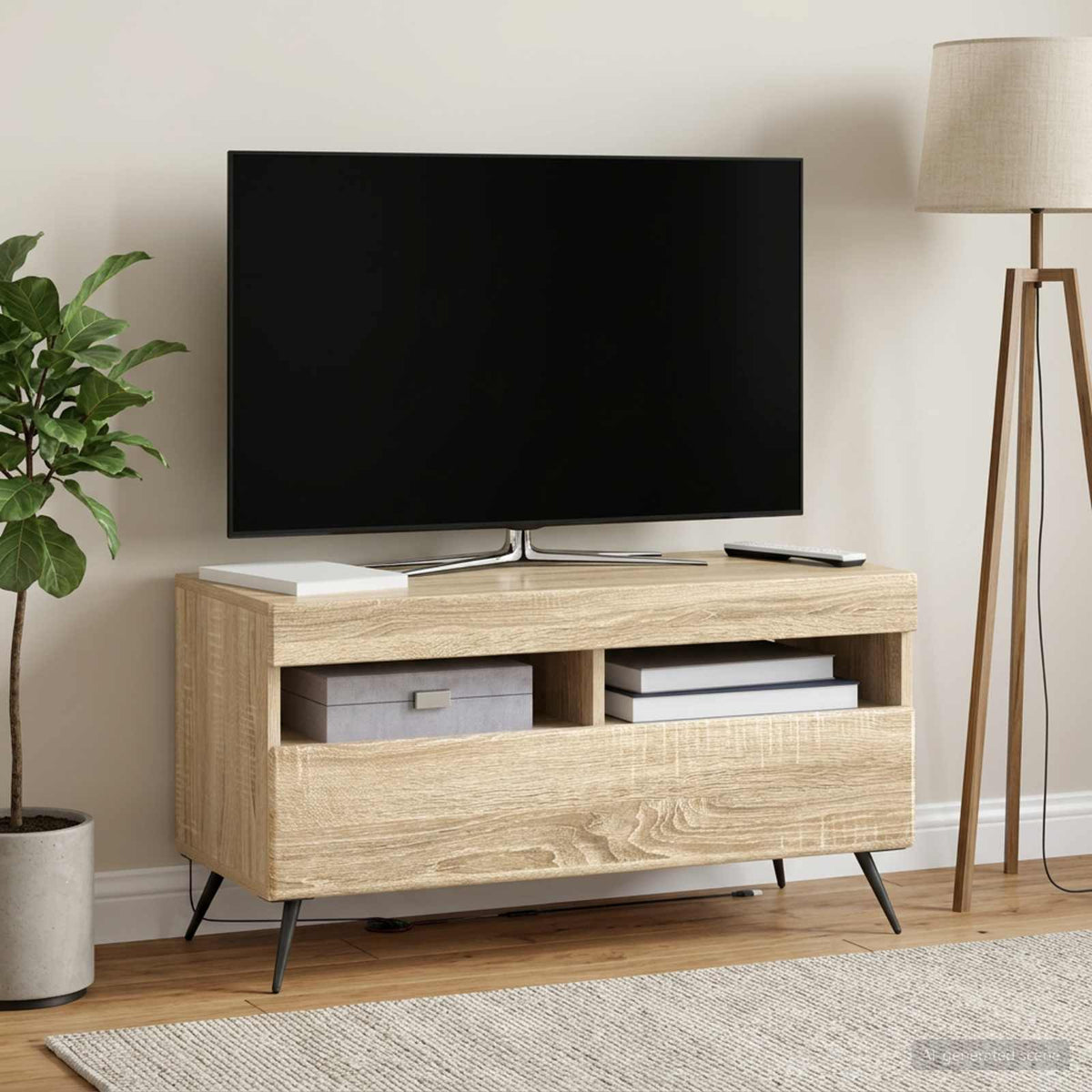 LED TV Cabinet Sonoma Oak Engineered Wood