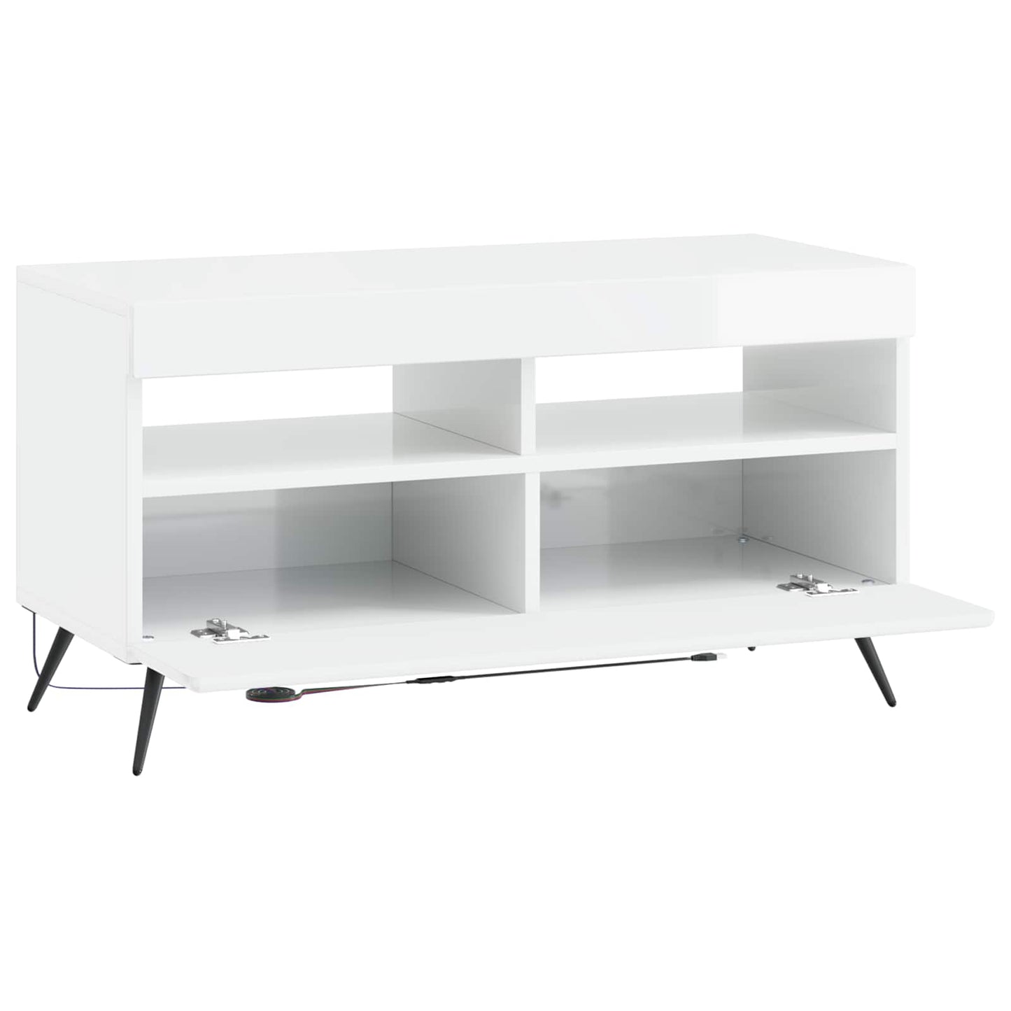 LED TV Cabinet BREDA High Gloss White Engineered Wood