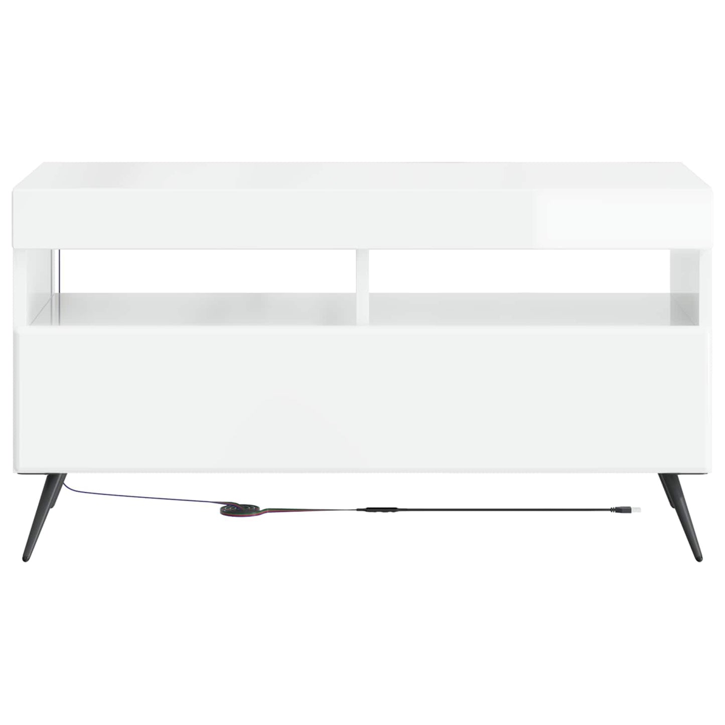 LED TV Cabinet BREDA High Gloss White Engineered Wood