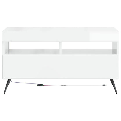 LED TV Cabinet BREDA High Gloss White Engineered Wood