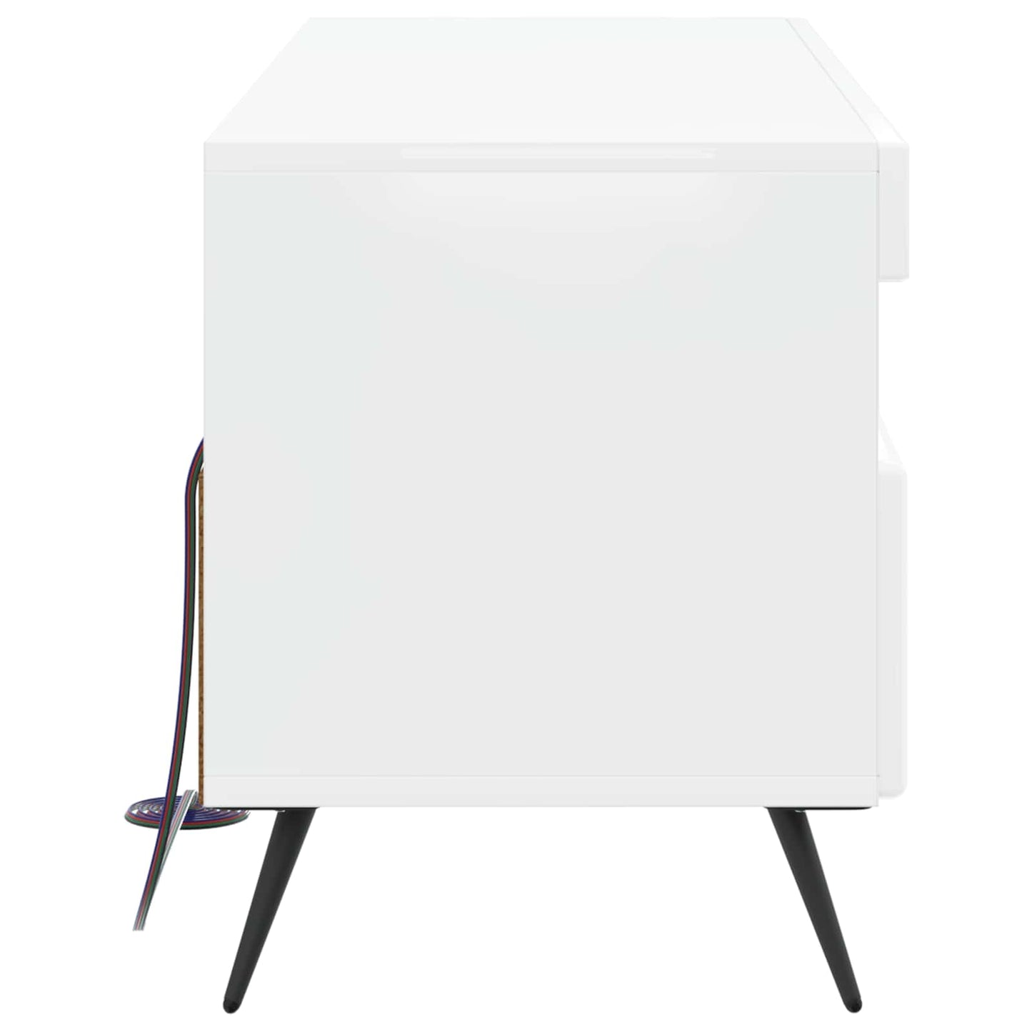 LED TV Cabinet BREDA High Gloss White Engineered Wood