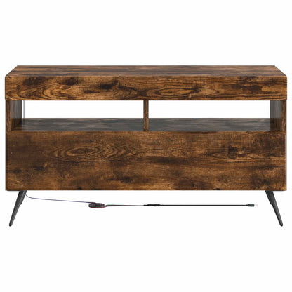 LED TV Cabinet Smoked Oak Engineered Wood