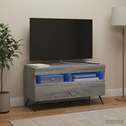 LED TV Cabinet Grey Sonoma Engineered Wood