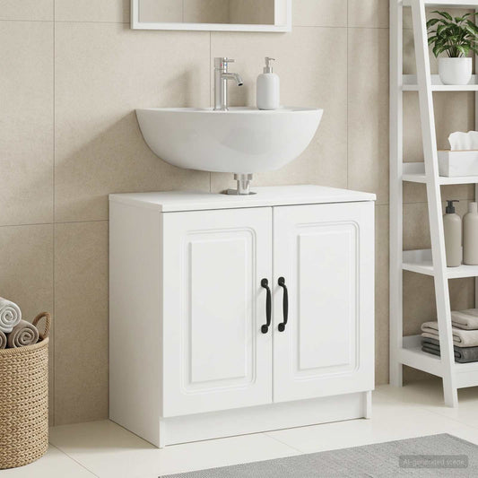 Bathroom Sink Cabinet UTRECHT White 59.5 x 31.5x 59 cm