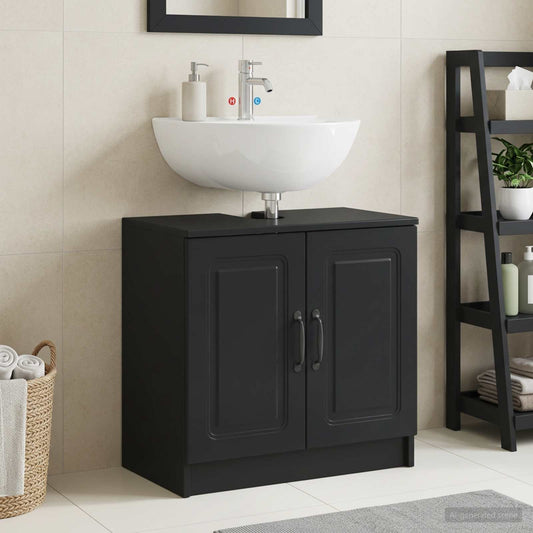Bathroom Sink Cabinet UTRECHT Black 59.5 x 31.5x 59 cm