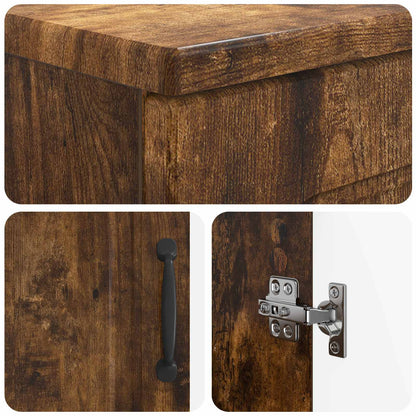 Bathroom Sink Cabinet UTRECHT Smoked Oak 59.5 x 31.5x 59 cm