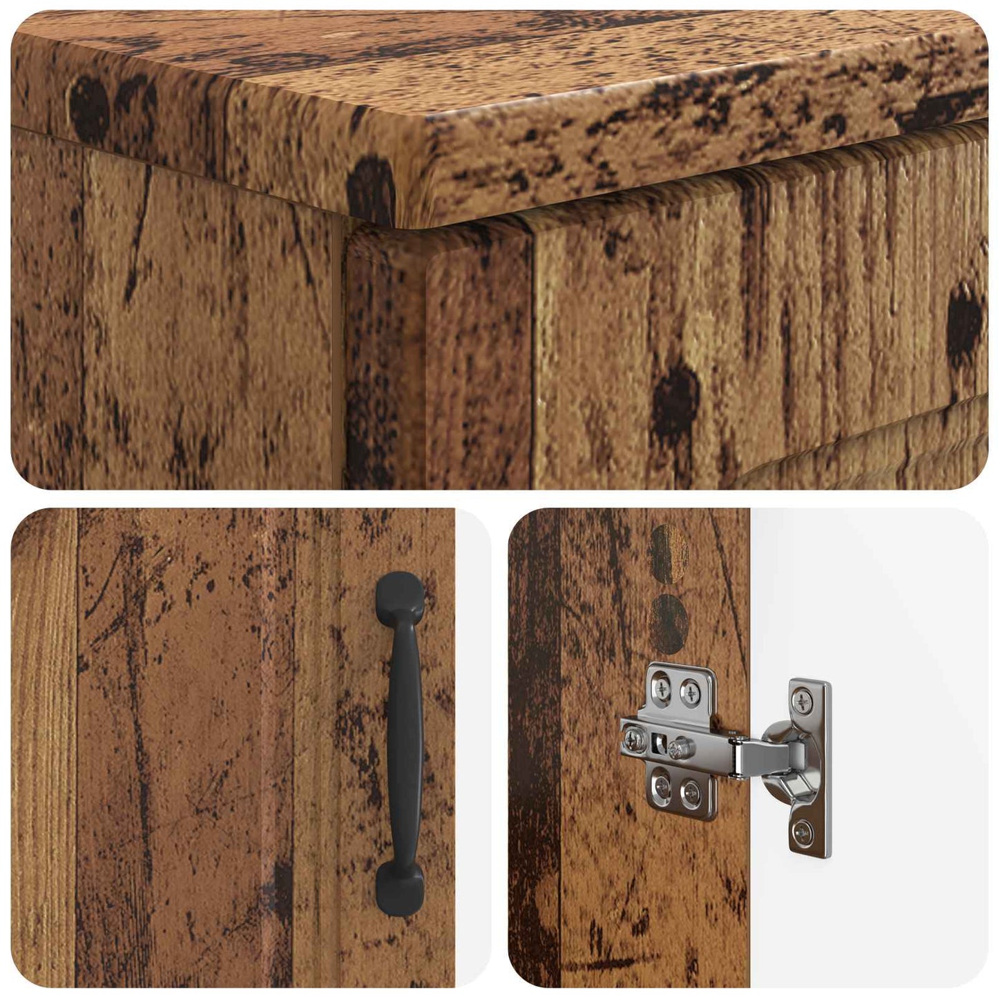Bathroom Sink Cabinet UTRECHT Old Wood 59.5 x 31.5x 59 cm