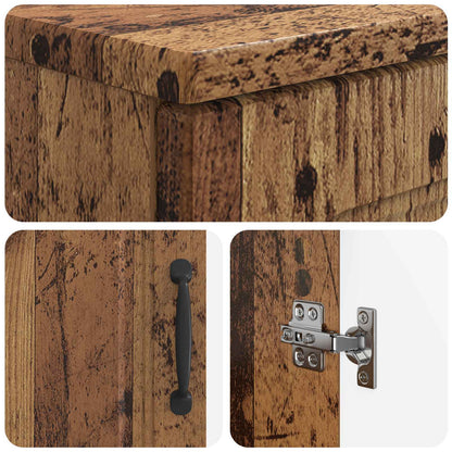 Bathroom Sink Cabinet UTRECHT Old Wood 59.5 x 31.5x 59 cm