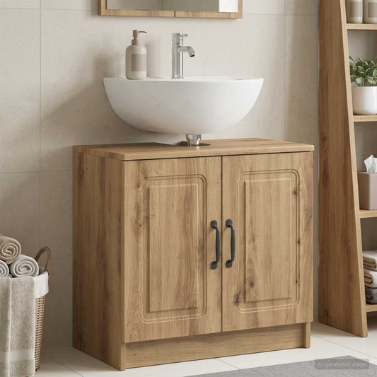 Bathroom Sink Cabinet UTRECHT Artisan Oak 59.5 x 31.5x 59 cm