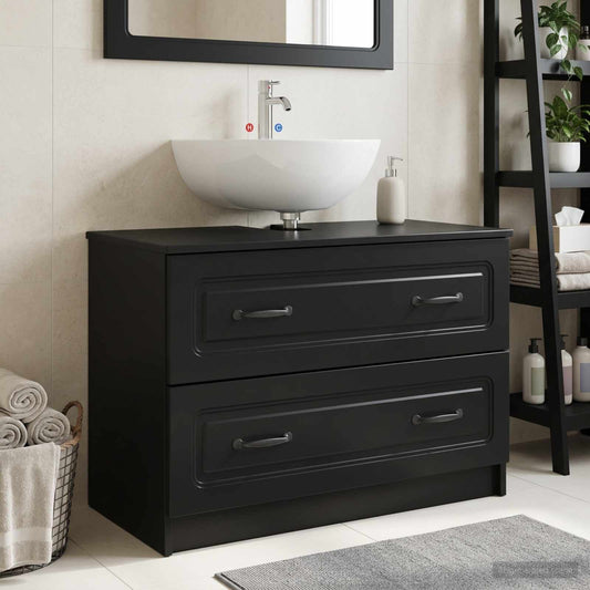 Bathroom Sink Cabinet UTRECHT Black 82 x 41x 56 cm