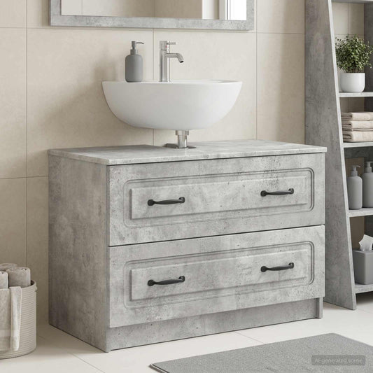 Bathroom Sink Cabinet UTRECHT Concrete Grey 82 x 41x 56 cm