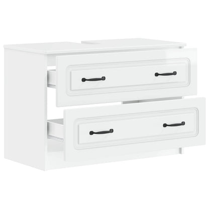 Bathroom Sink Cabinet UTRECHT High Gloss White 82 x 41x 56 cm