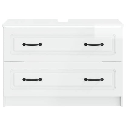Bathroom Sink Cabinet UTRECHT High Gloss White 82 x 41x 56 cm