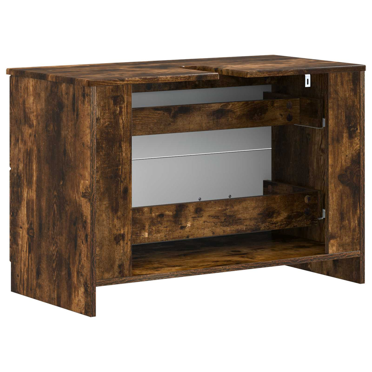 Bathroom Sink Cabinet UTRECHT Smoked Oak 82 x 41x 56 cm